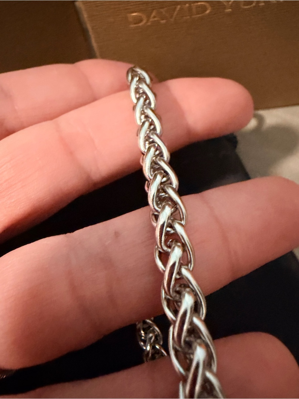 David Yurman Two-Tone Mens Bracelet in Silver and Gold - Picture 4 of 5